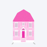 Lofaris Hot Pink Princess House Barn Door Arch Party Backdrop